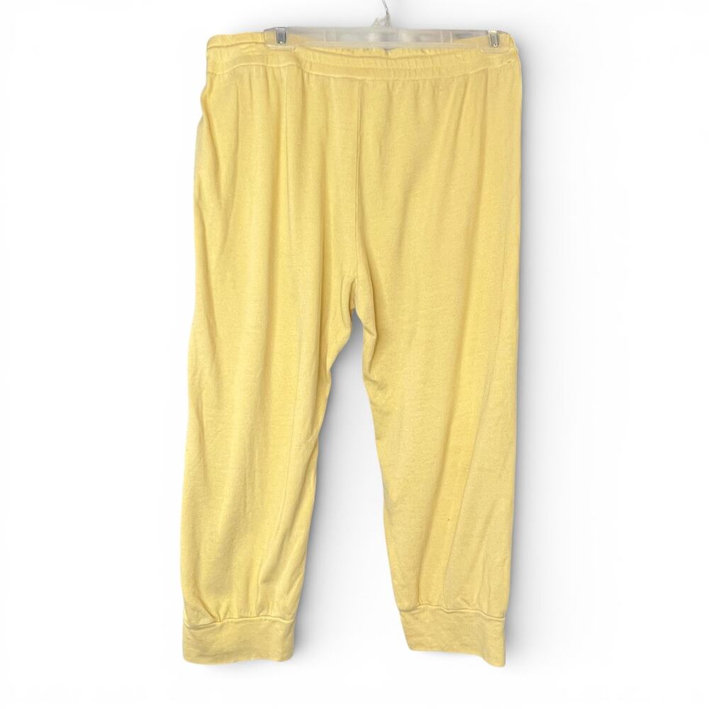 NWOT Free People Movement Freestyle Cropped Pants Mustard Yellow - Size Large - Picture 4 of 7